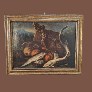 Quadro antico Natura Morta con Pesci