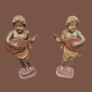 Coppia di putti musicanti epoca 700