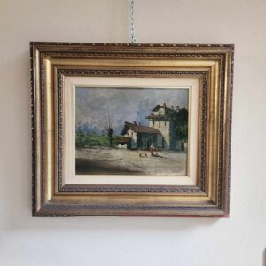 Alternative view of Quadro antico raff paesaggio rurale