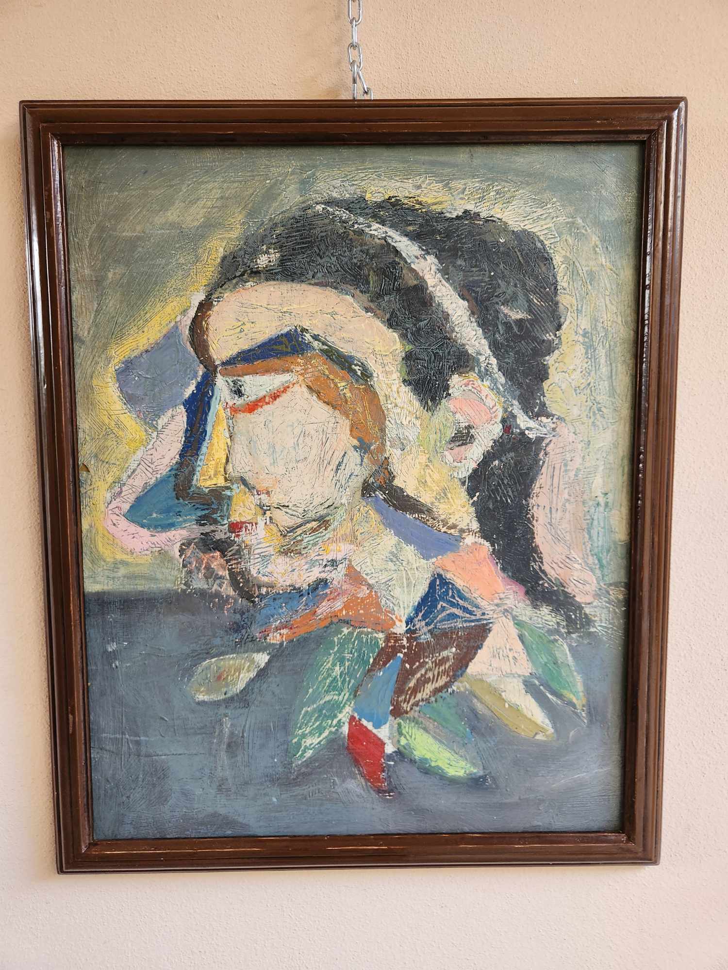 Dipinto epoca 900 raff. Volto - immagine 4