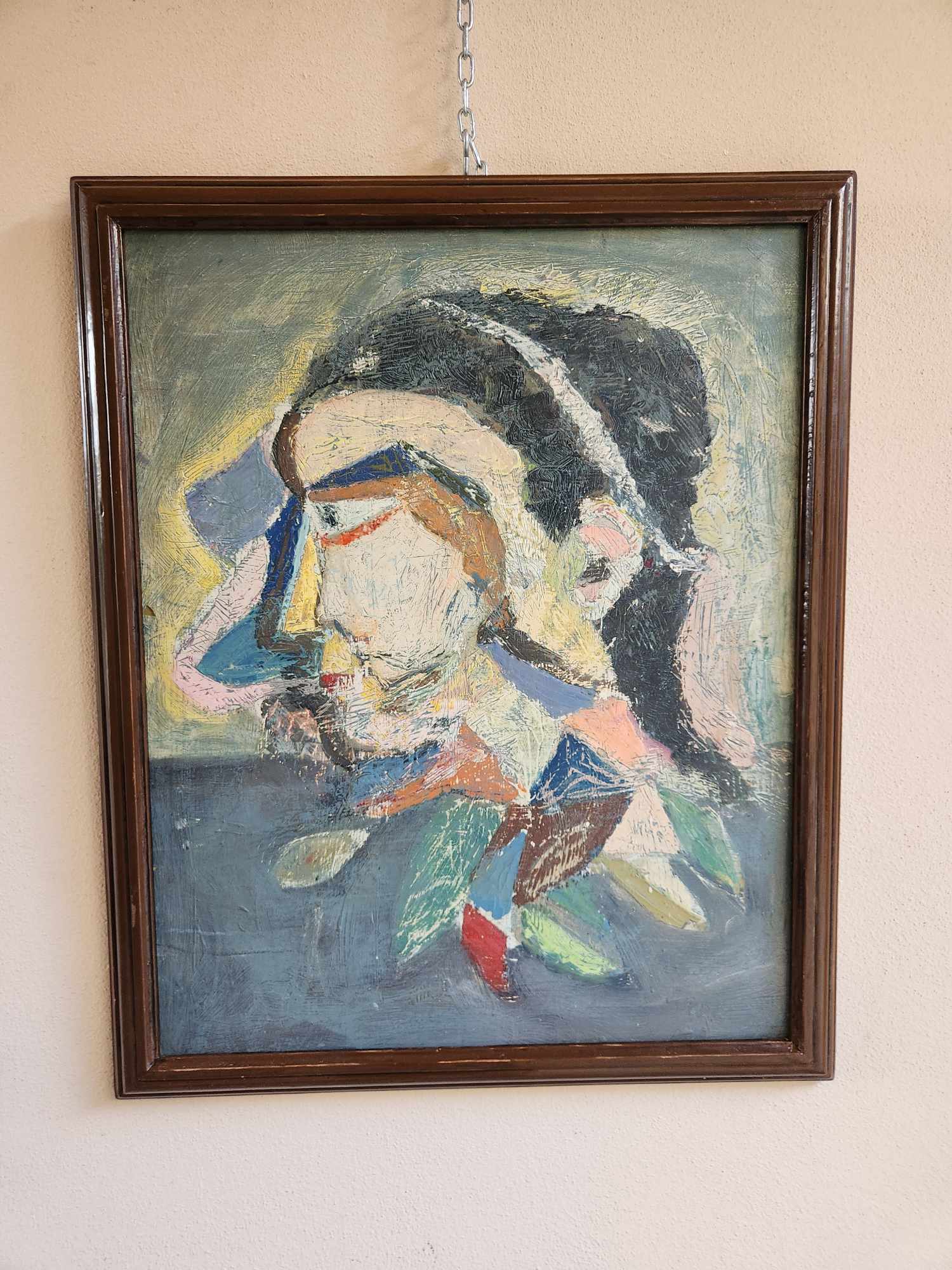 Dipinto epoca 900 raff. Volto - immagine 3