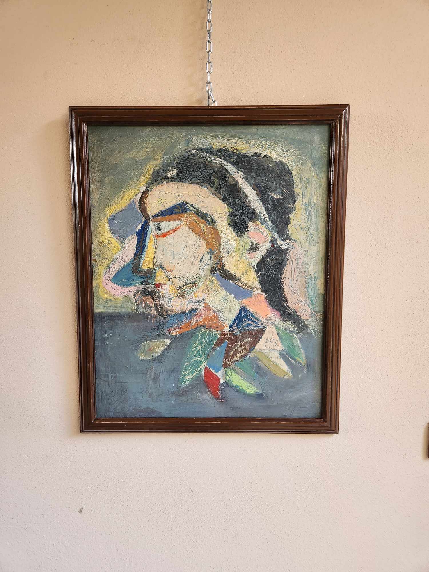 Dipinto epoca 900 raff. Volto - immagine 8