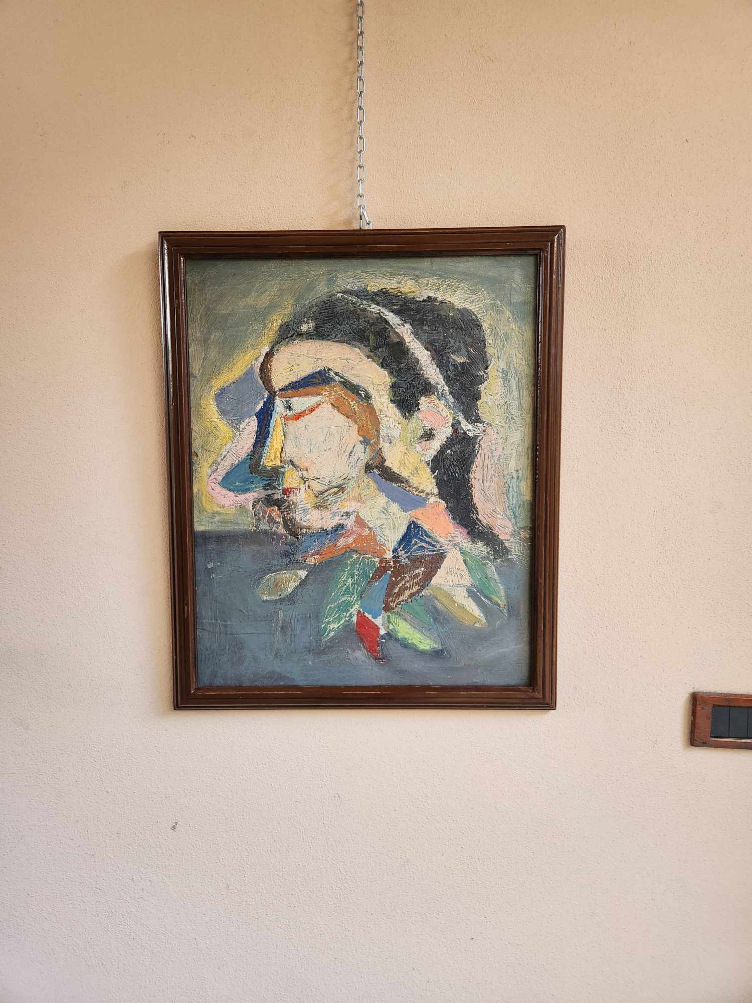 Dipinto epoca 900 raff. Volto - immagine 2