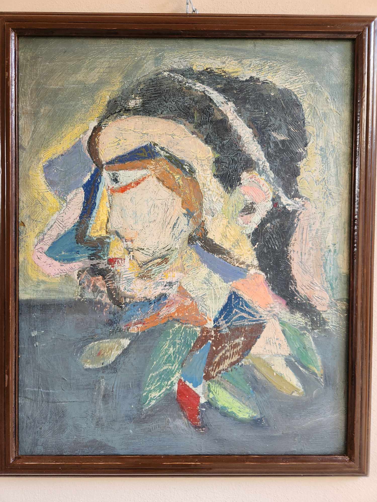 Dipinto epoca 900 raff. Volto - immagine 5