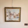 Dipinto antico raff. Paesaggio con Nevica epoca 900 - immagine 3