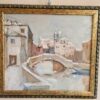 Dipinto antico raff. Paesaggio con Nevica epoca 900 - immagine 5