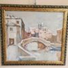 Dipinto antico raff. Paesaggio con Nevica epoca 900 - immagine 9