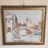 Dipinto antico raff. Paesaggio con Nevica epoca 900 - immagine 4