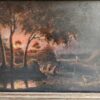 Quadro epoca 800/900 Paesaggio Fluviale - immagine 5