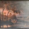 Quadro epoca 800/900 Paesaggio Fluviale - immagine 6