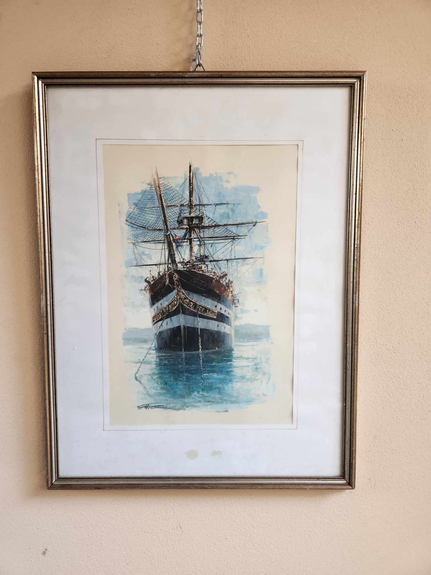 Quadro epoca 900 raff. Nave - immagine 3