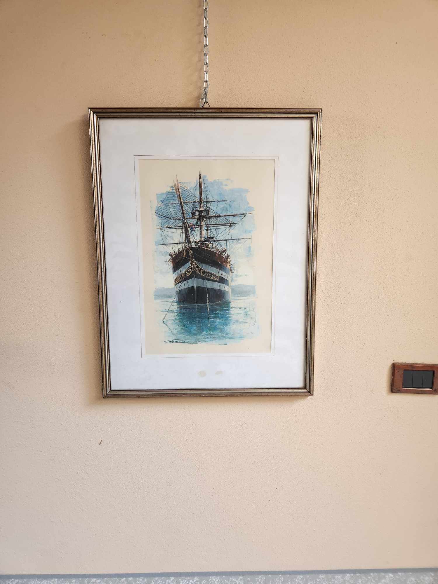 Quadro epoca 900 raff. Nave - immagine 2