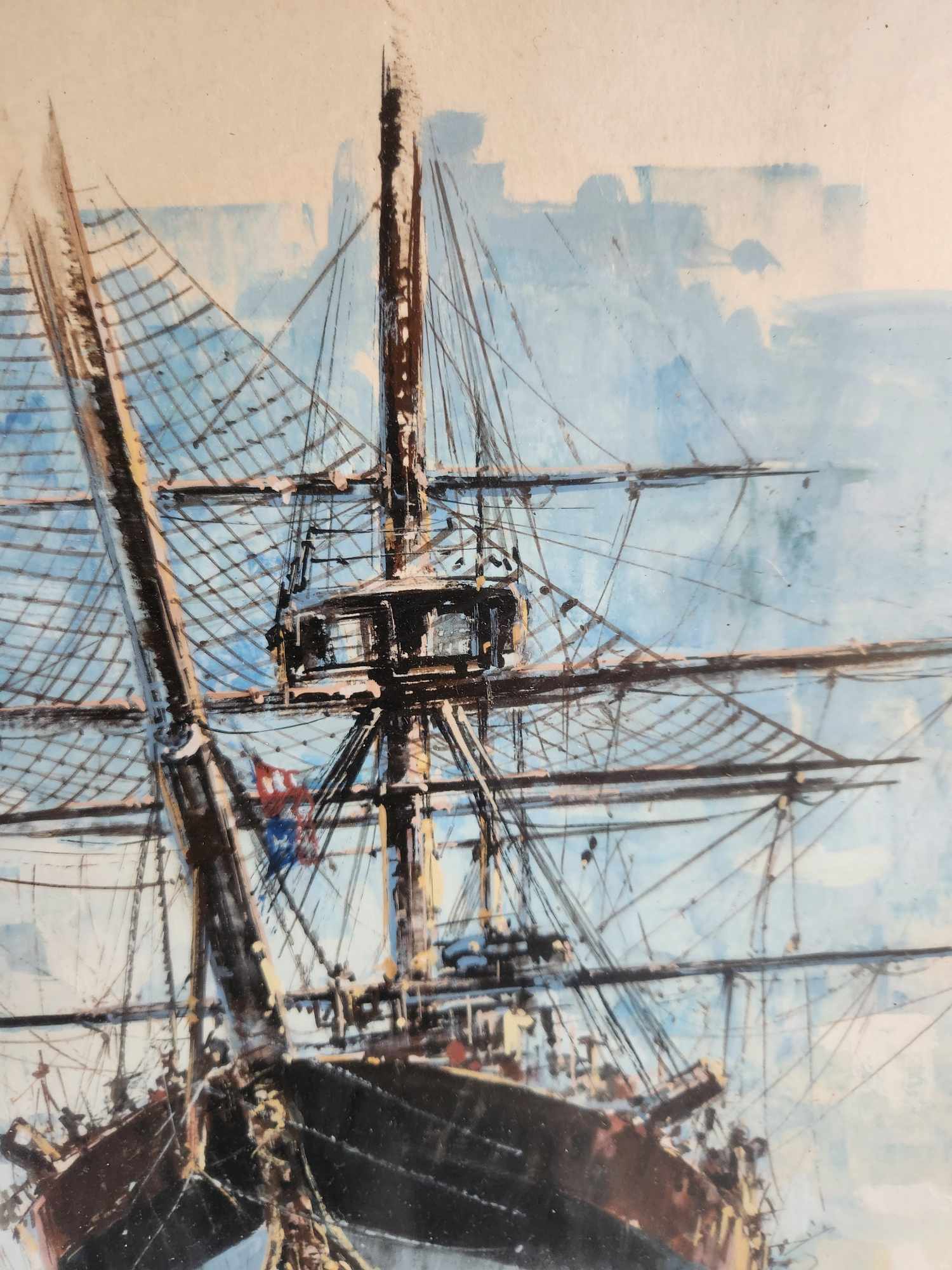 Quadro epoca 900 raff. Nave - immagine 6