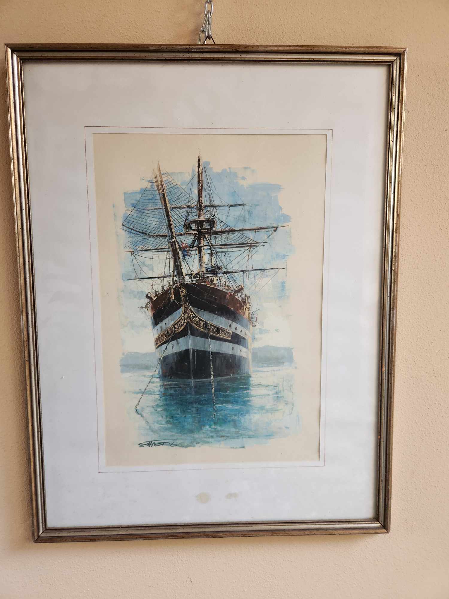 Quadro epoca 900 raff. Nave - immagine 4