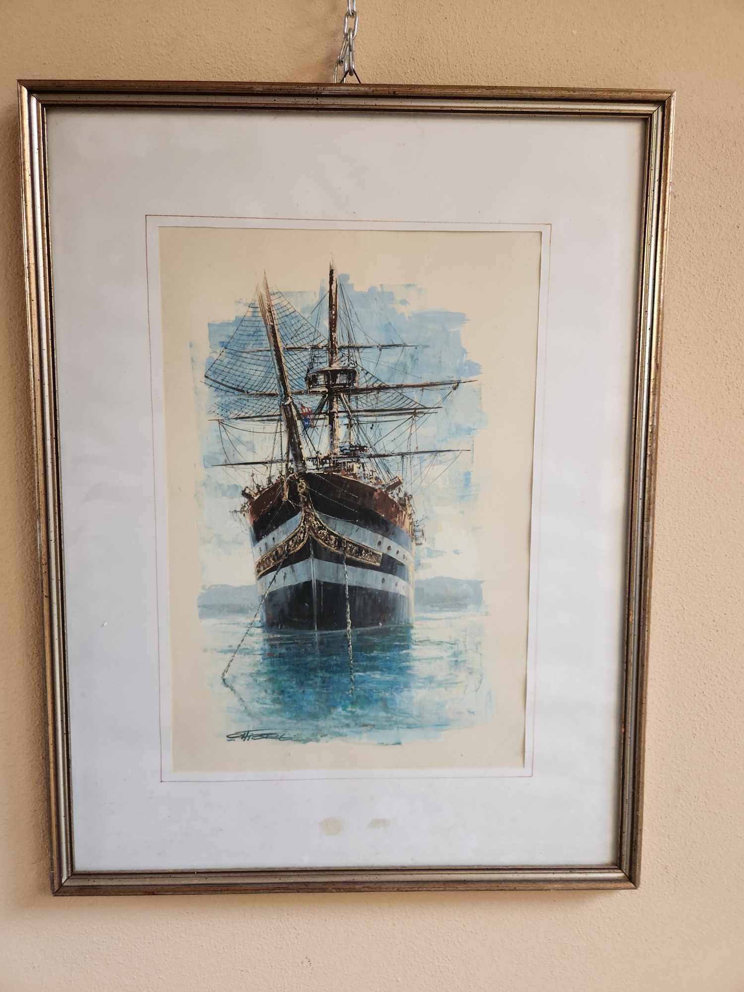 Quadro epoca 900 raff. Nave - immagine 10