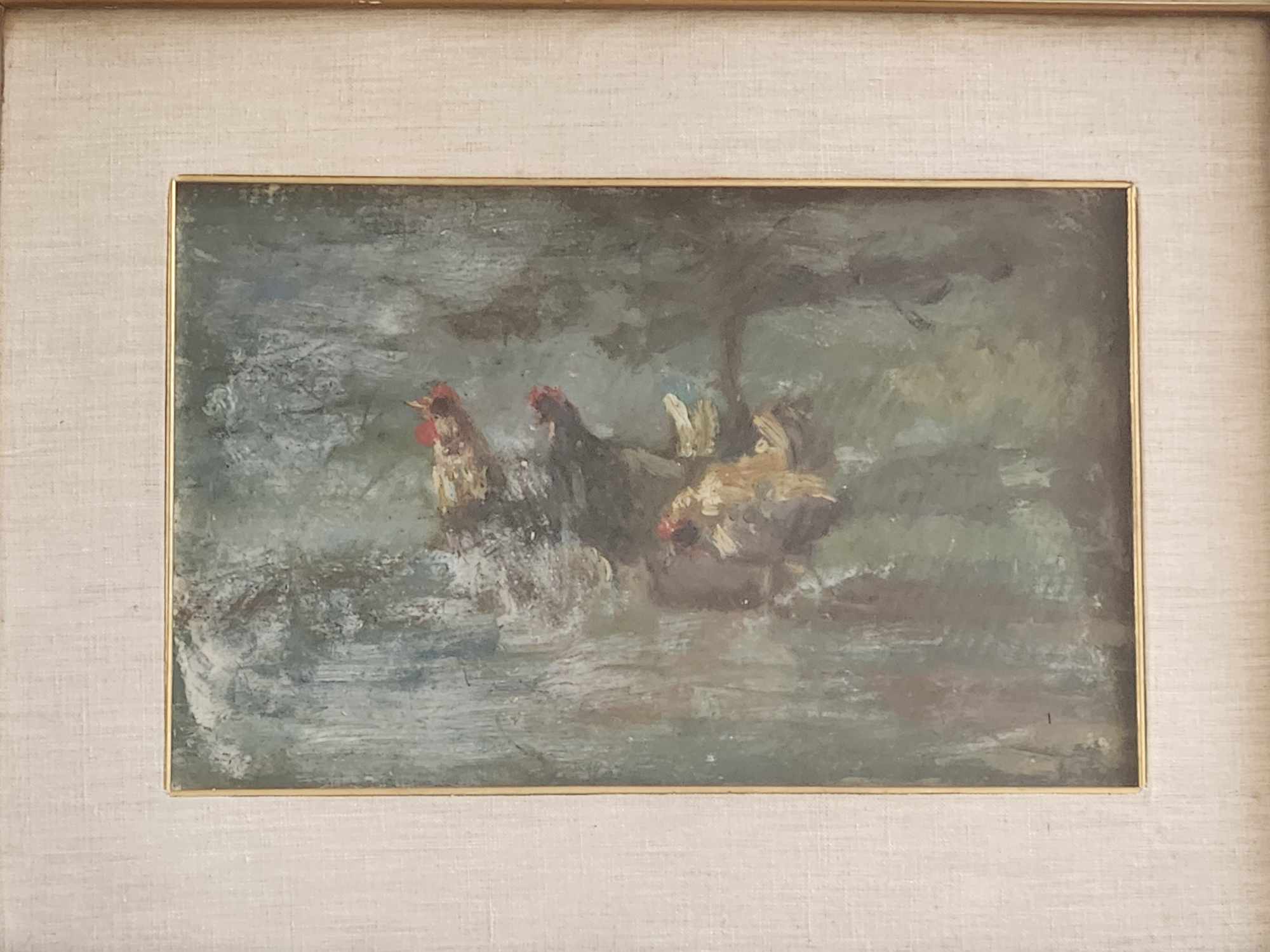 Quadro epoca 900 raff. Galline - immagine 5
