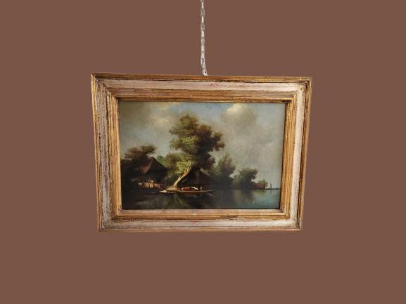 Quadro antico raff. Paesaggio