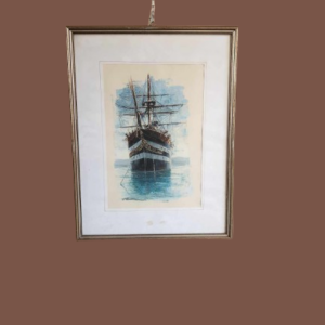 Quadro epoca 900 raff. Nave