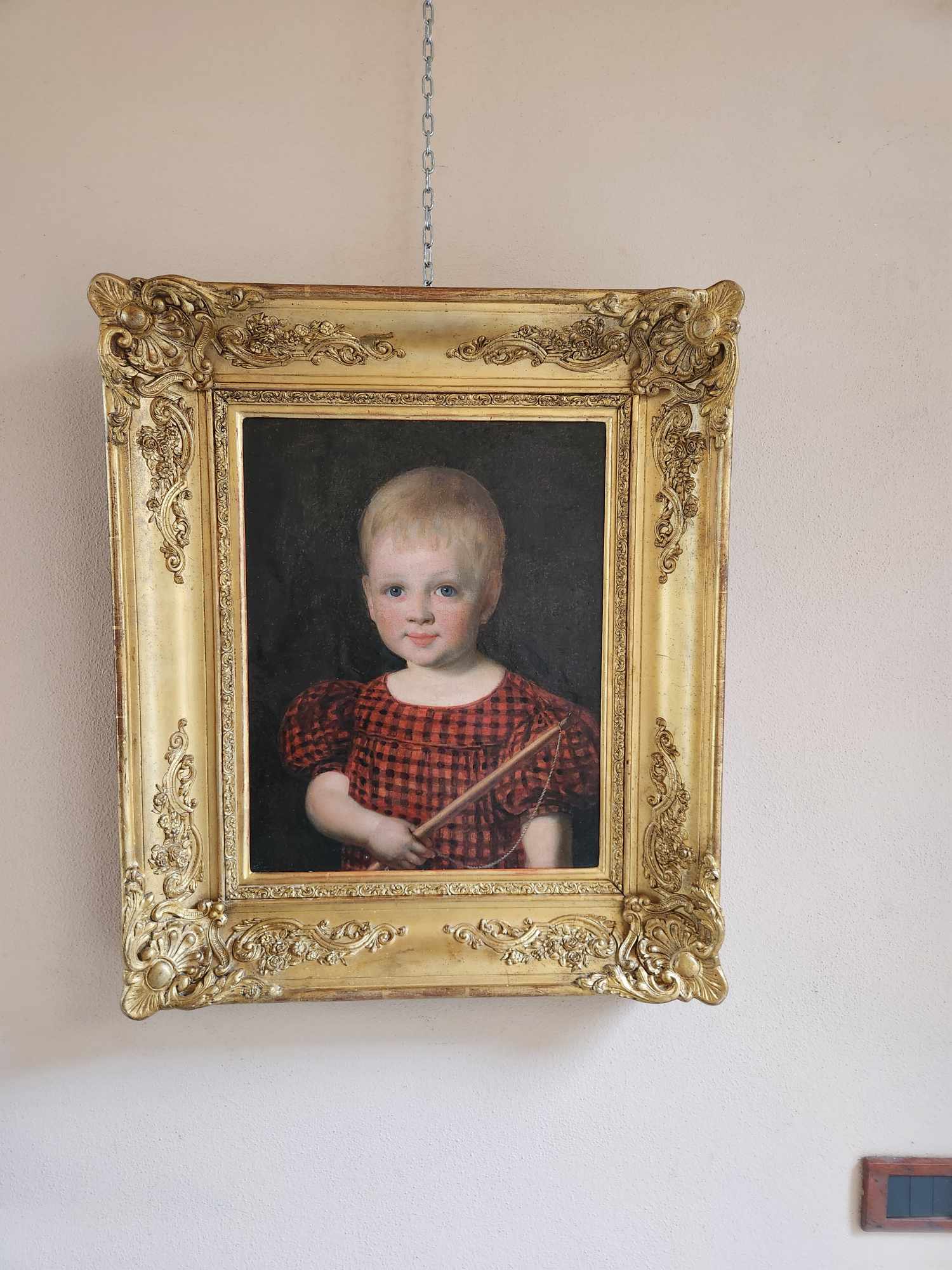 Dipinto antico raff. Bambina - immagine 11