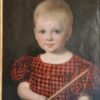 Dipinto antico raff. Bambina - immagine 6