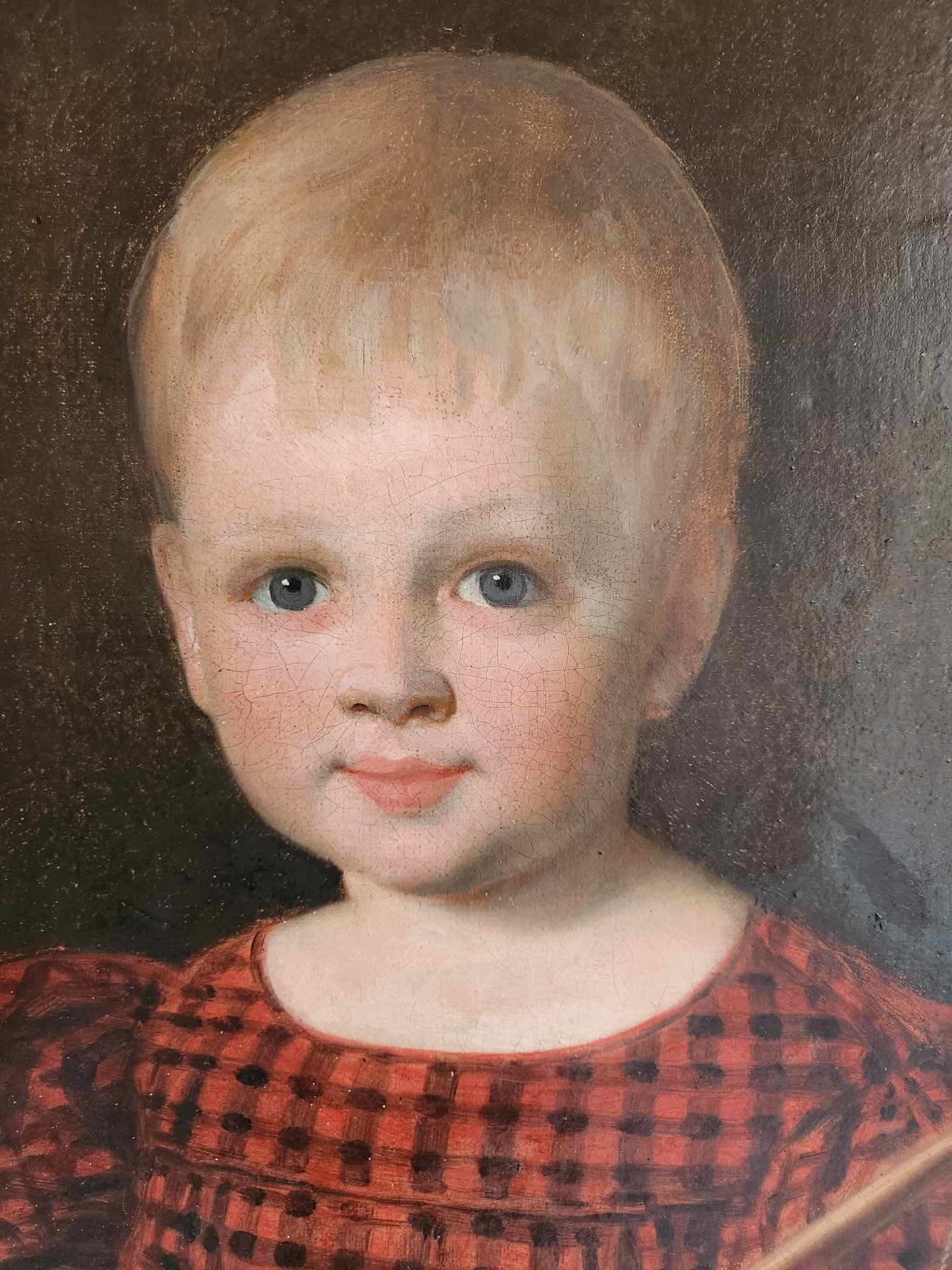 Dipinto antico raff. Bambina - immagine 7
