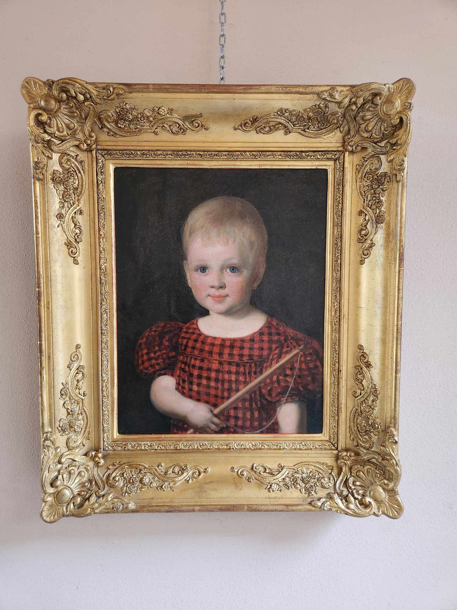 Dipinto antico raff. Bambina - immagine 9
