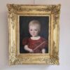 Dipinto antico raff. Bambina - immagine 3