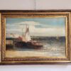 Quadro antico raffigurante barche - immagine 3
