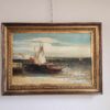 Quadro antico raffigurante barche - immagine 7