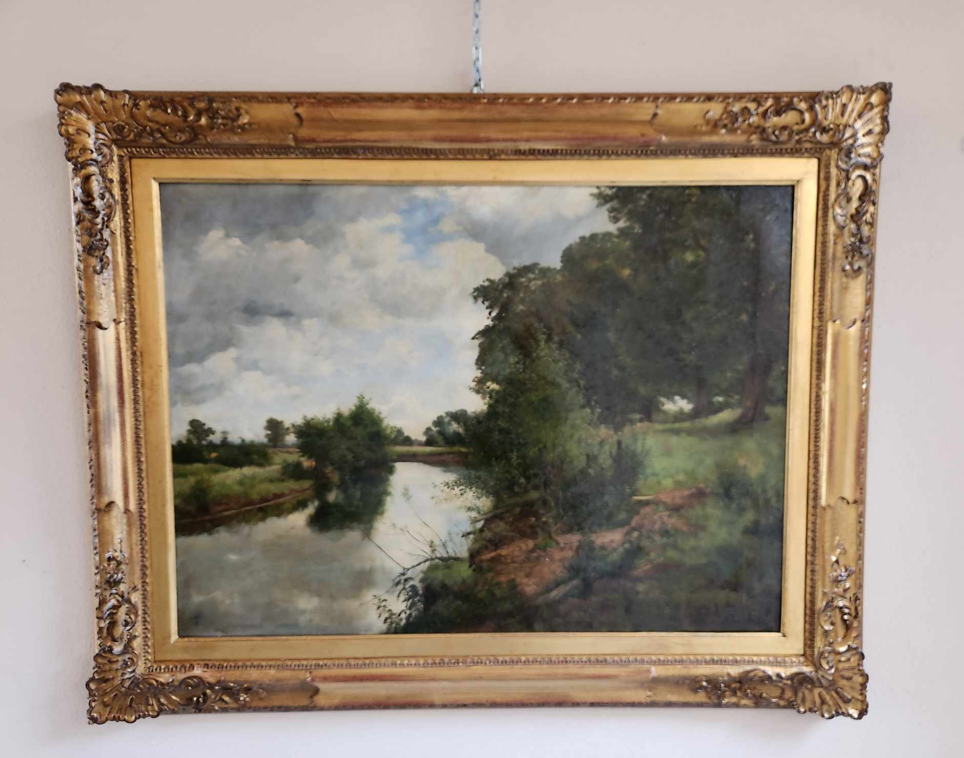 Dipinto antico epoca 800/900 raff. Paesaggio - immagine 9