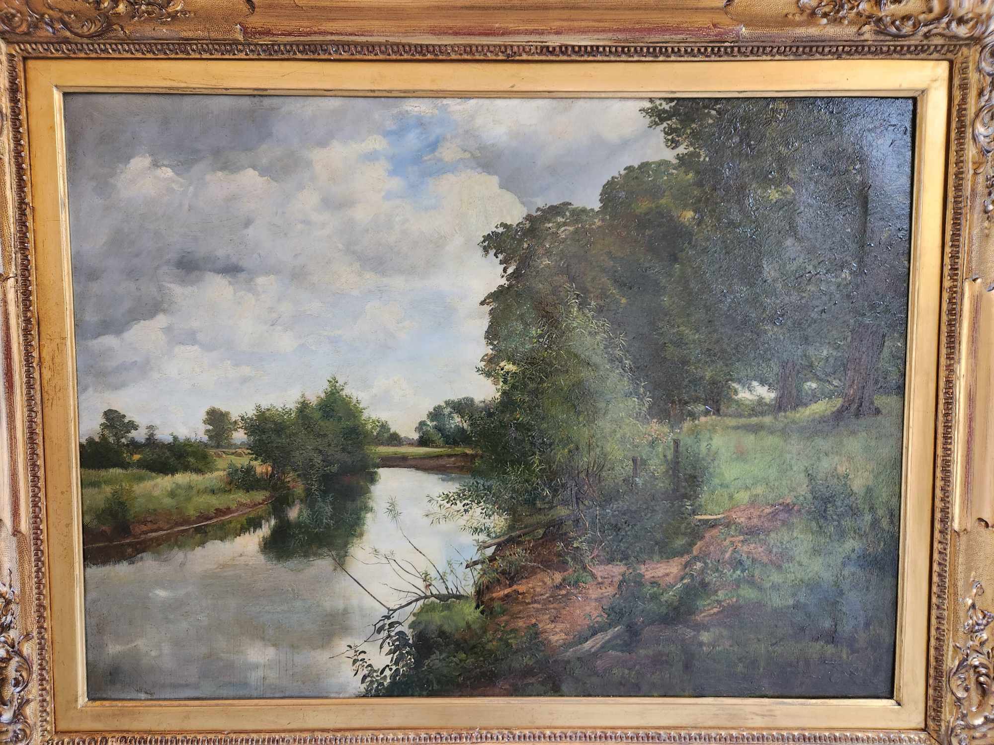 Dipinto antico epoca 800/900 raff. Paesaggio - immagine 5