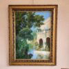 Dipinto antico epoca 900 raff villa con giardino - immagine 10