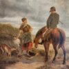 Dipinto antico raff paesaggio con personaggi epoca 800 - immagine 6
