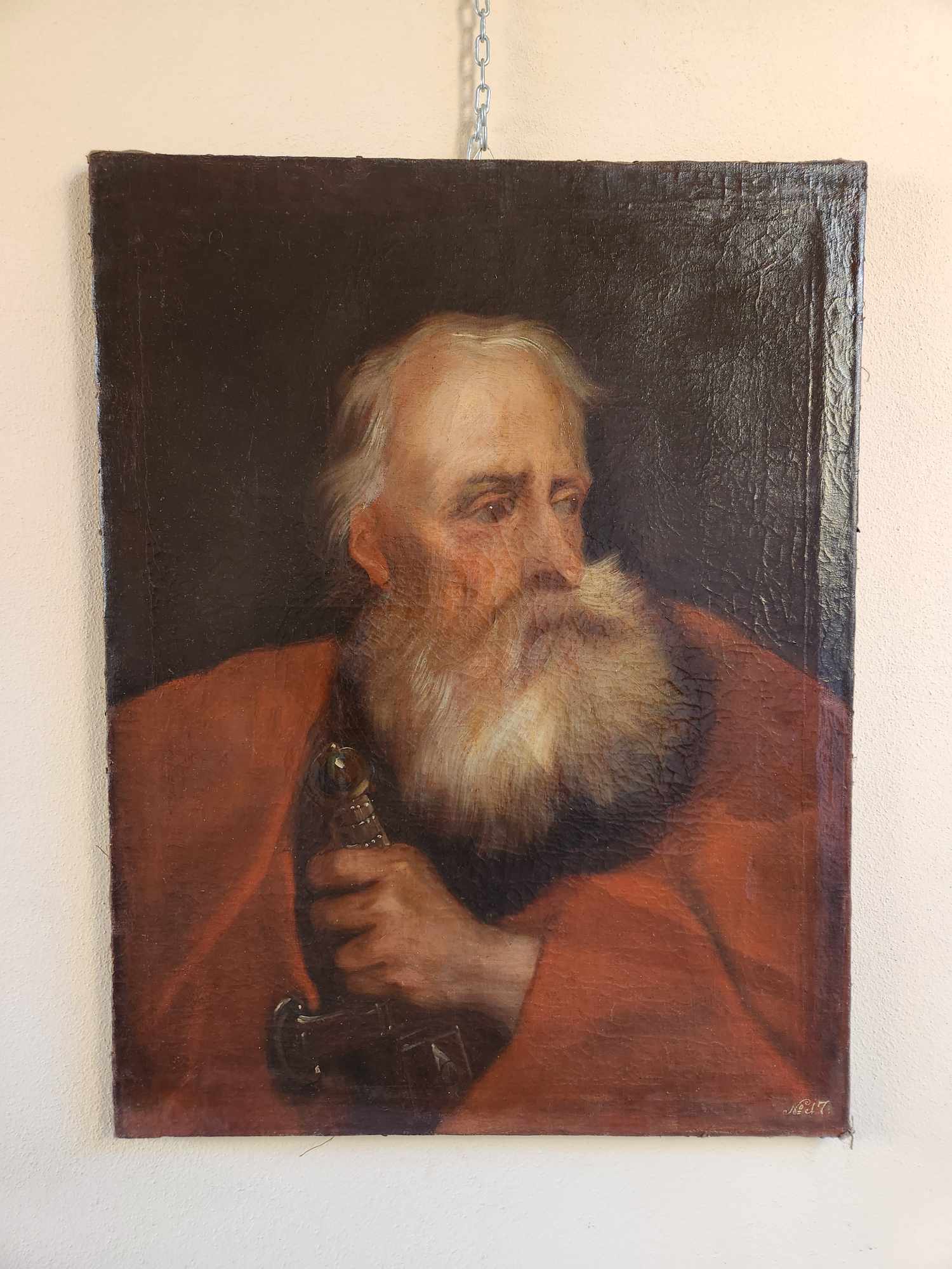 Dipinto antico raff Santo - immagine 3