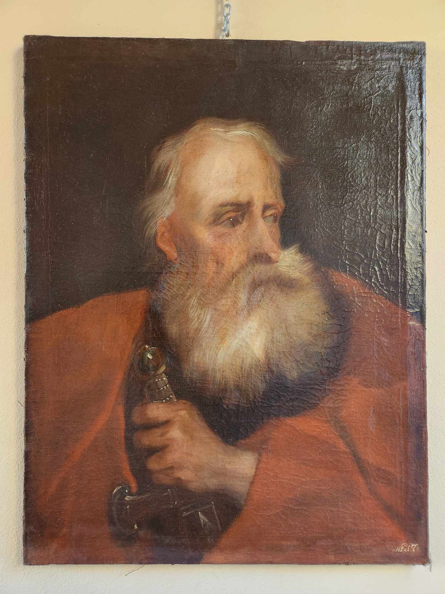Dipinto antico raff Santo - immagine 4
