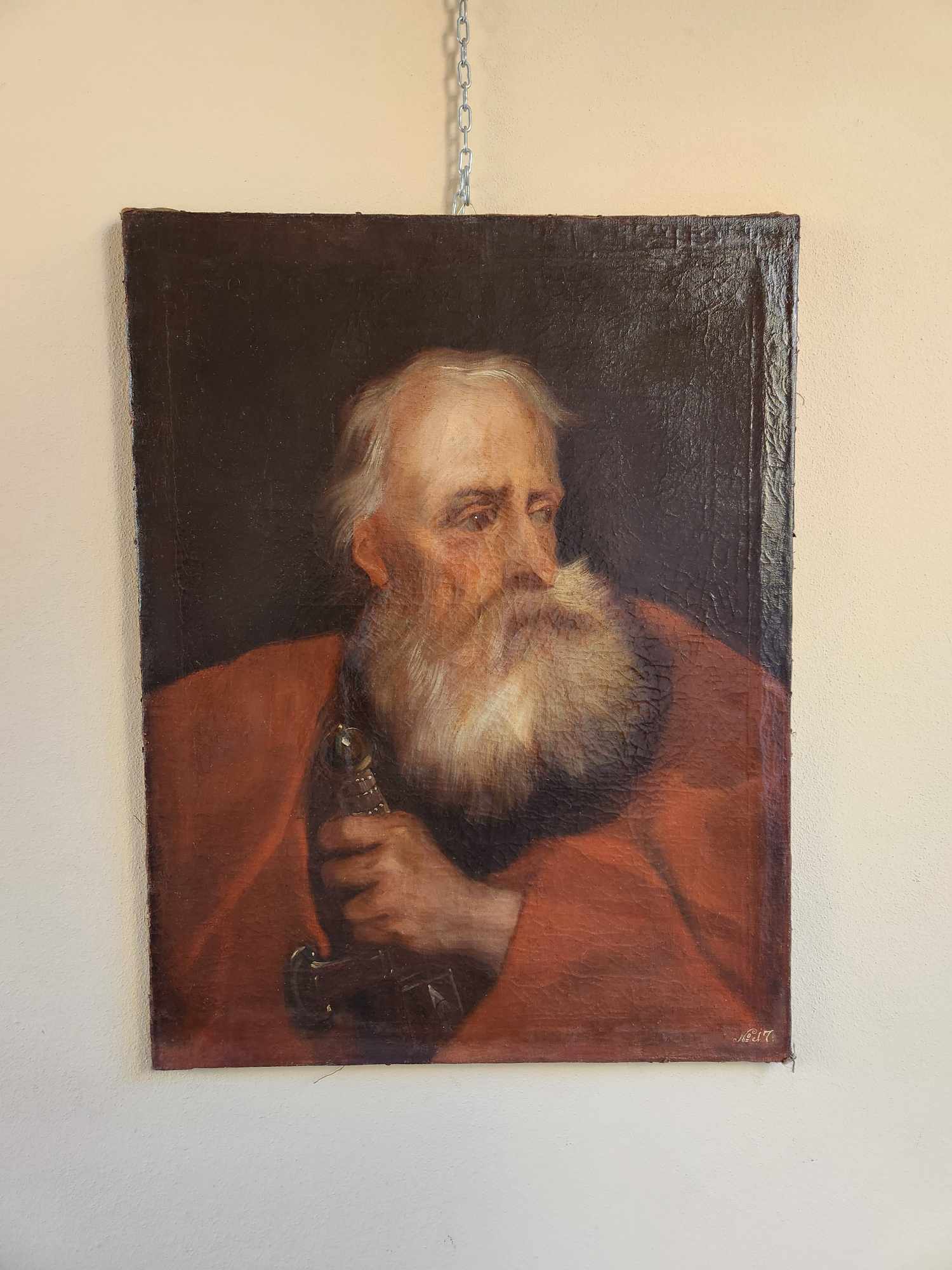 Dipinto antico raff Santo - immagine 11