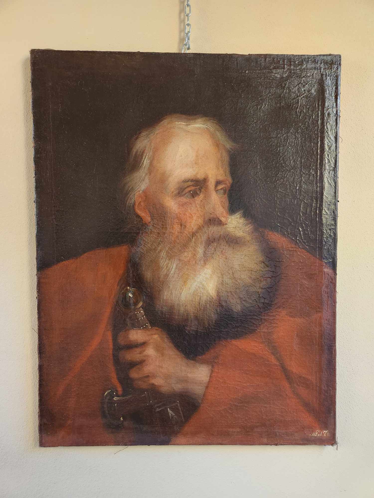 Dipinto antico raff Santo - immagine 9
