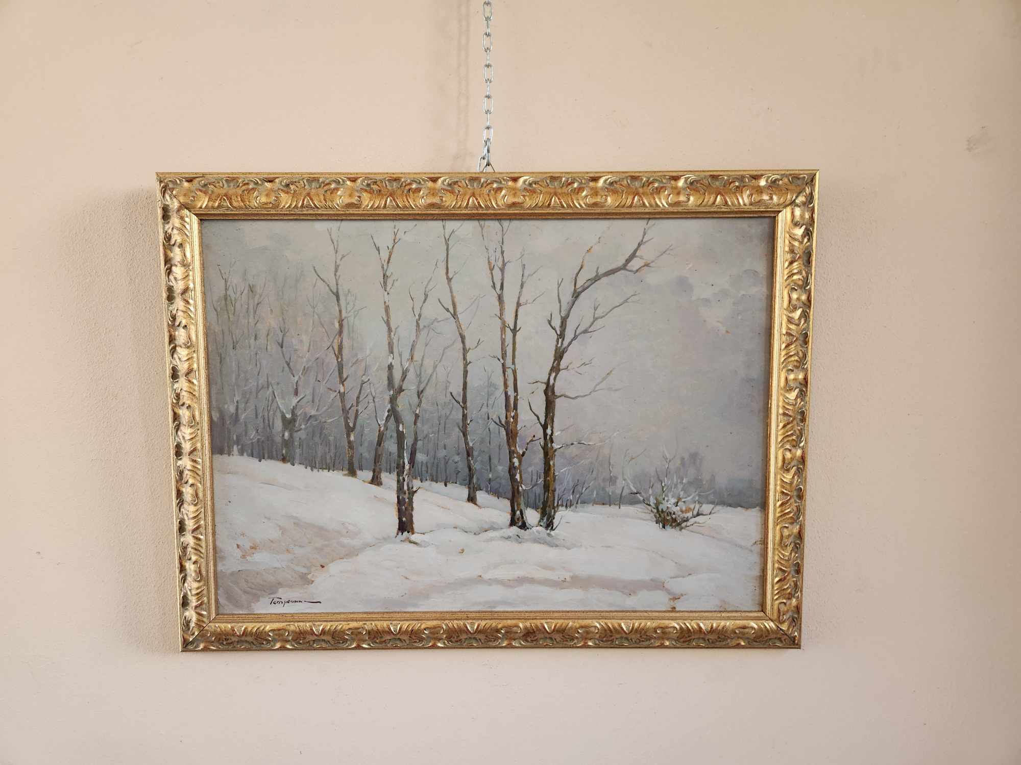Dipinto epoca 900 nevicata - immagine 3