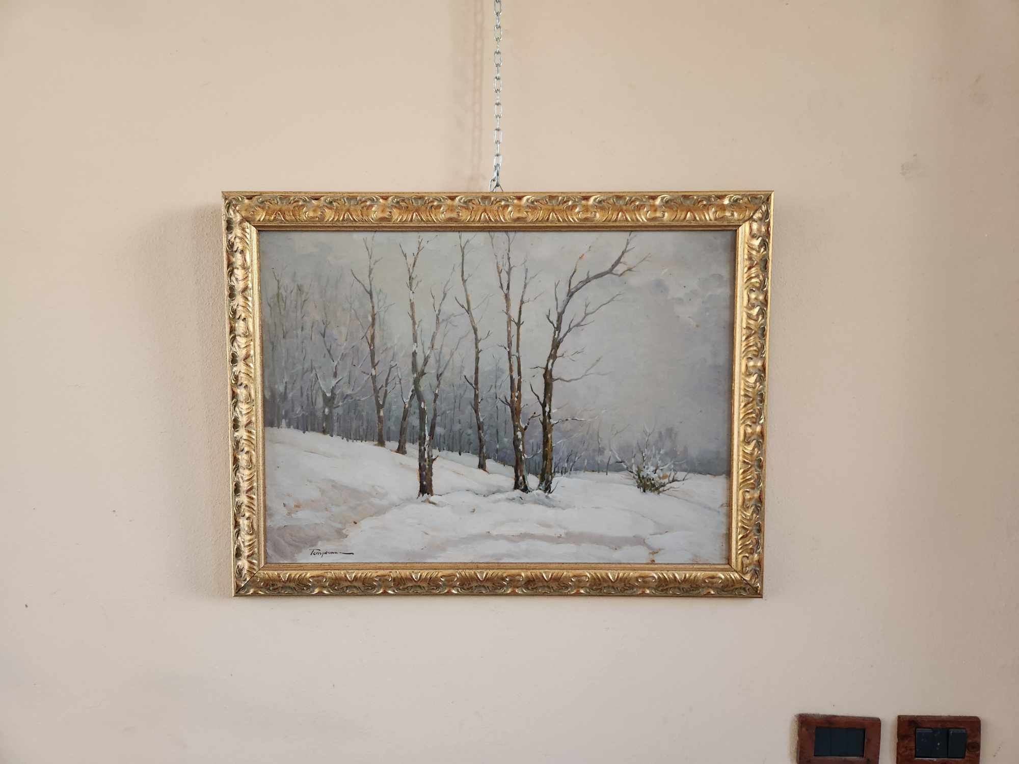 Dipinto epoca 900 nevicata - immagine 2