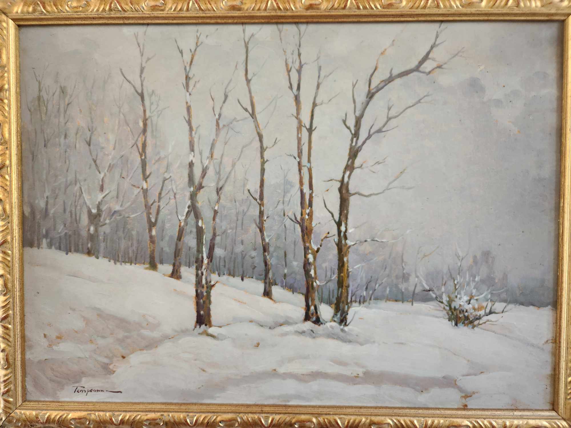 Dipinto epoca 900 nevicata - immagine 5