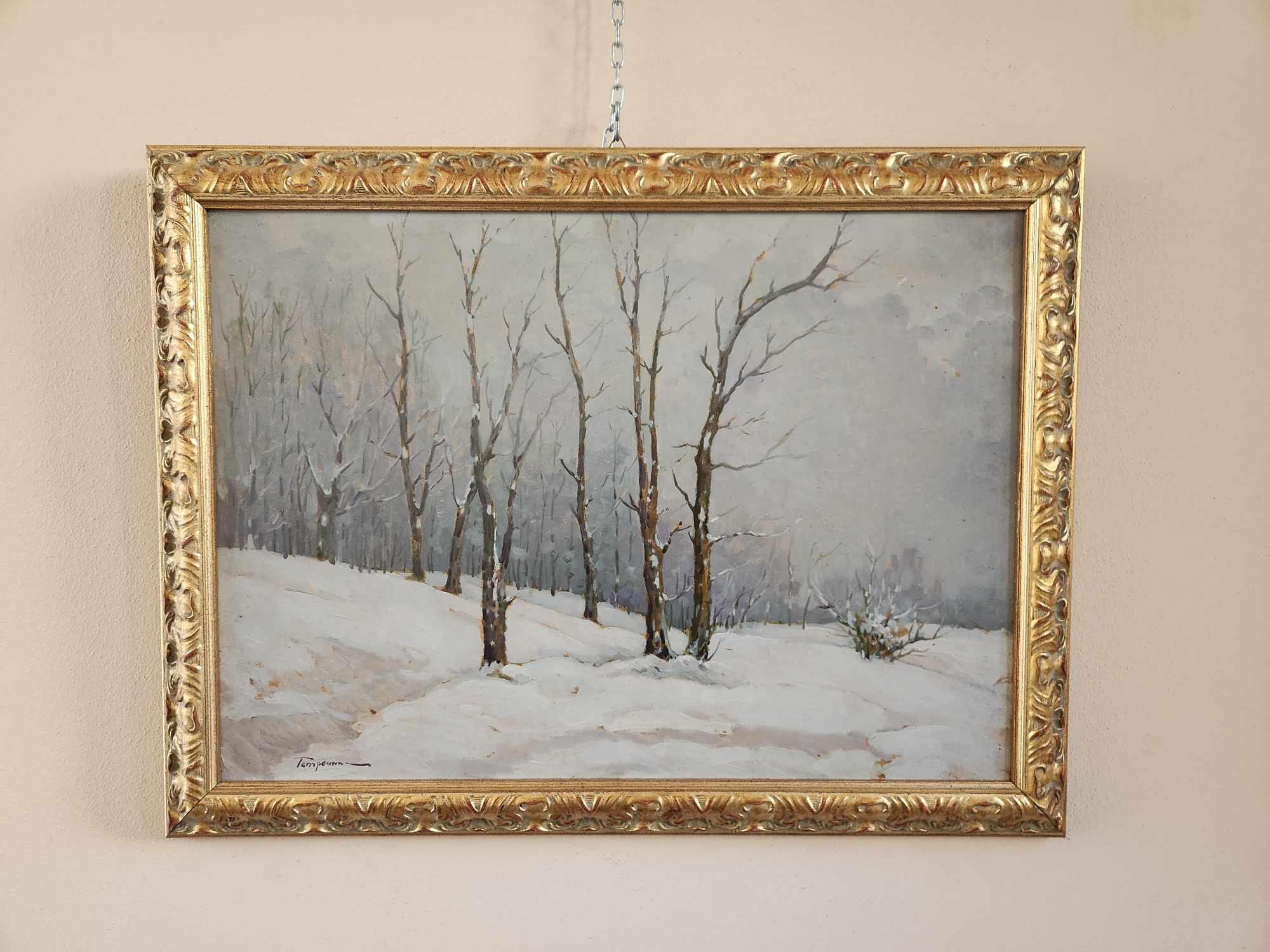 Dipinto epoca 900 nevicata - immagine 4