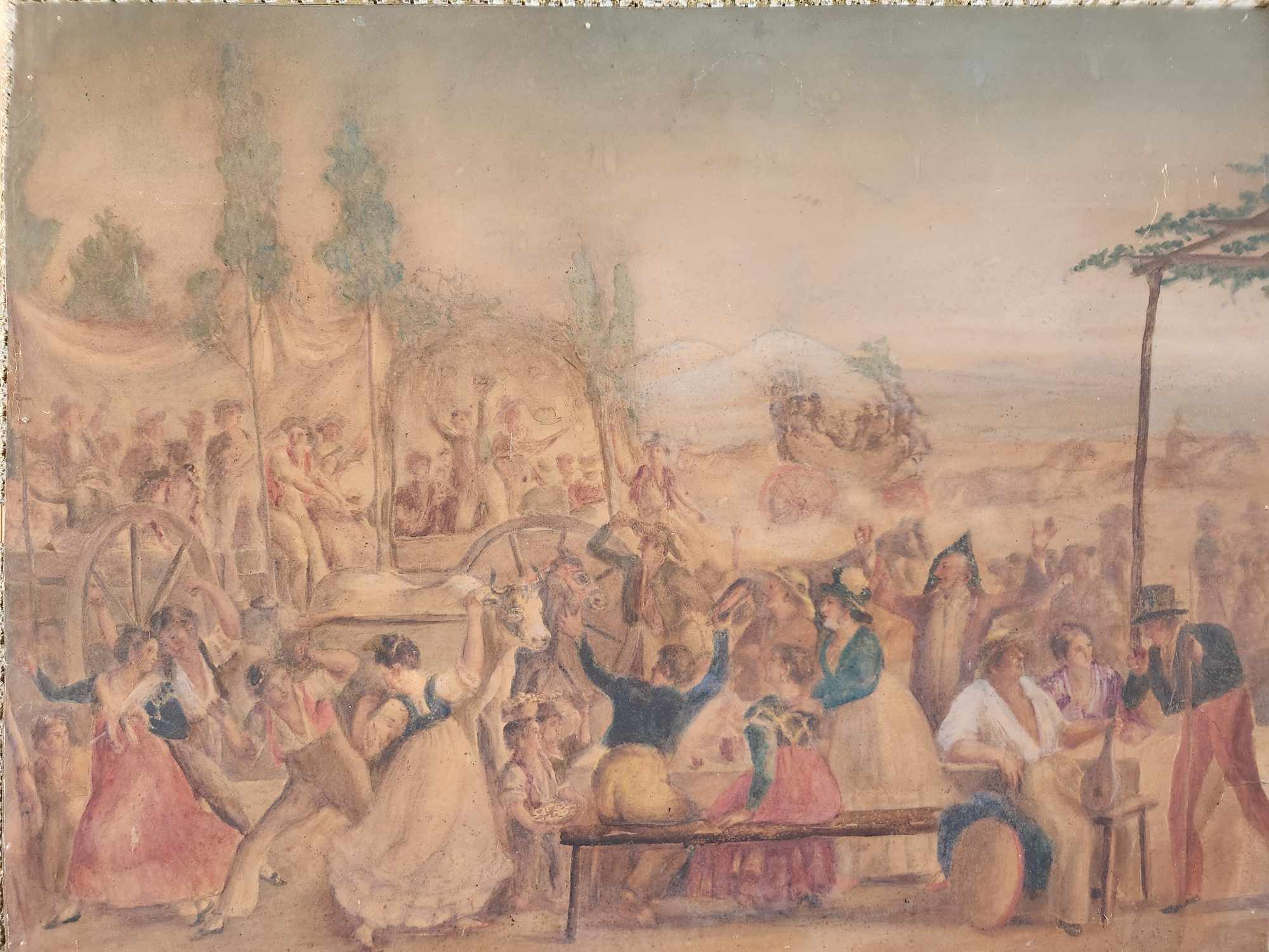 Acquarello antico epoca 900 - immagine 5