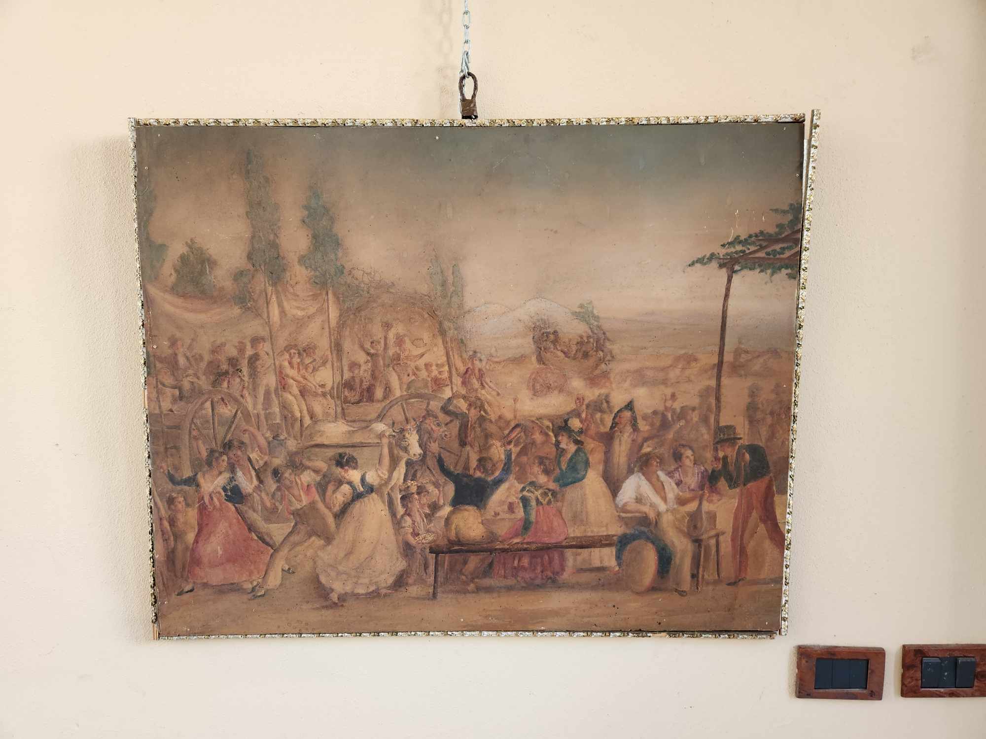 Acquarello antico epoca 900 - immagine 3