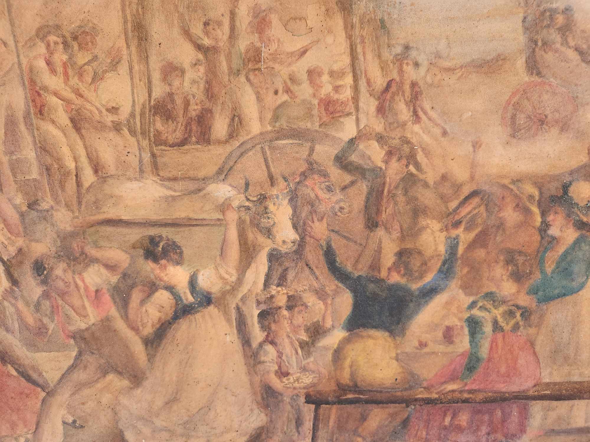 Acquarello antico epoca 900 - immagine 8