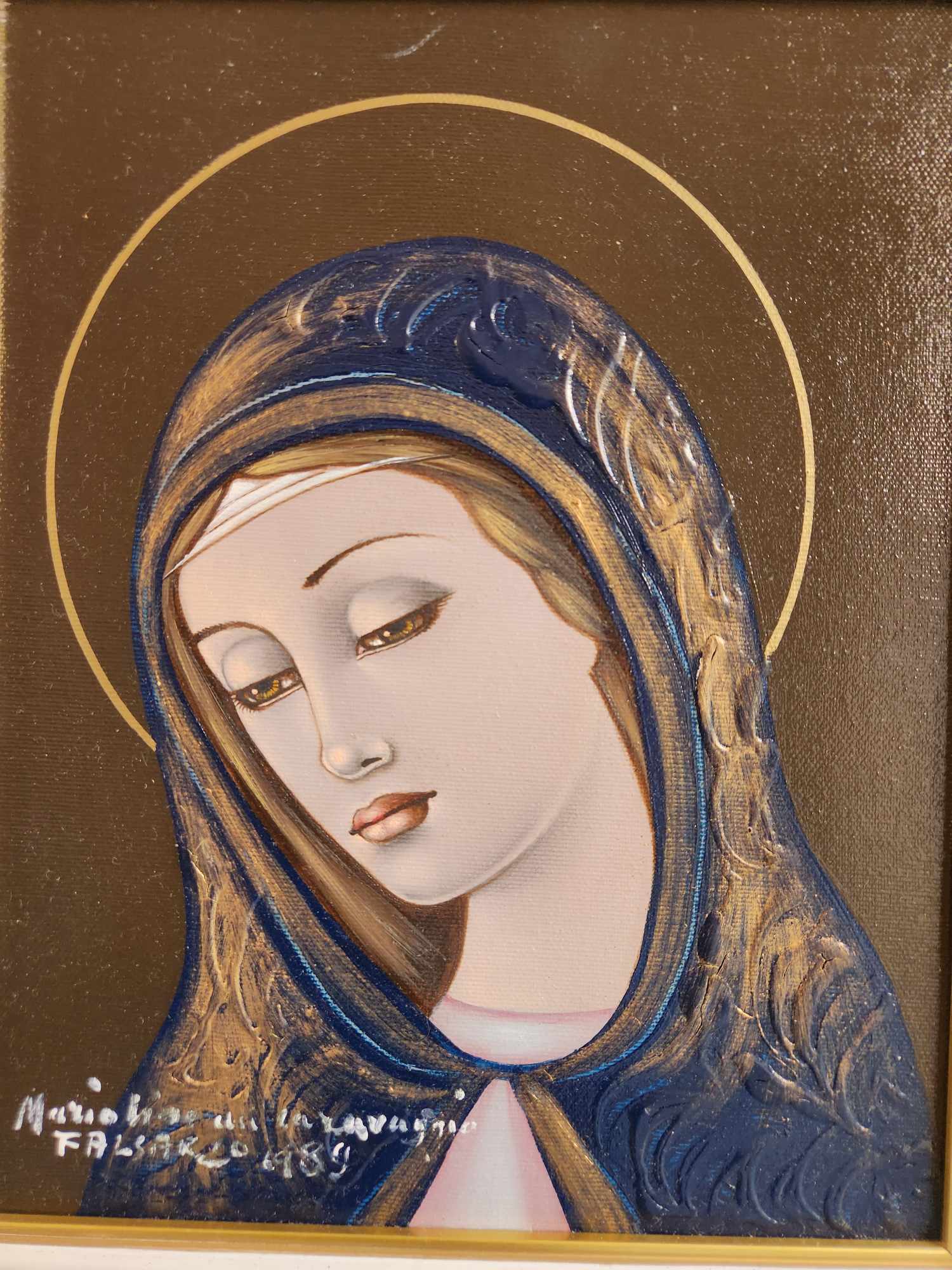 Quadro raff.Madonna pittore Mariolino da Caravaggio - immagine 6