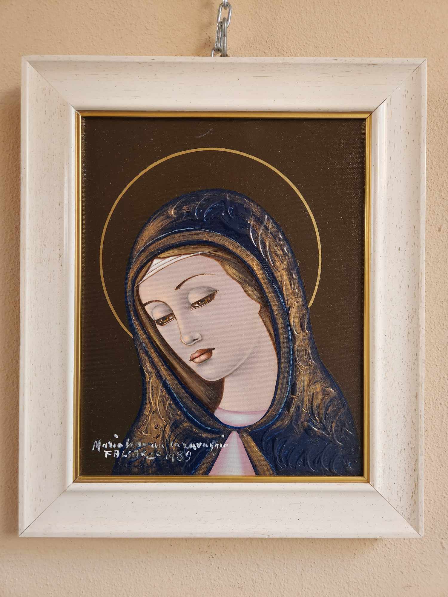 Quadro raff.Madonna pittore Mariolino da Caravaggio - immagine 4