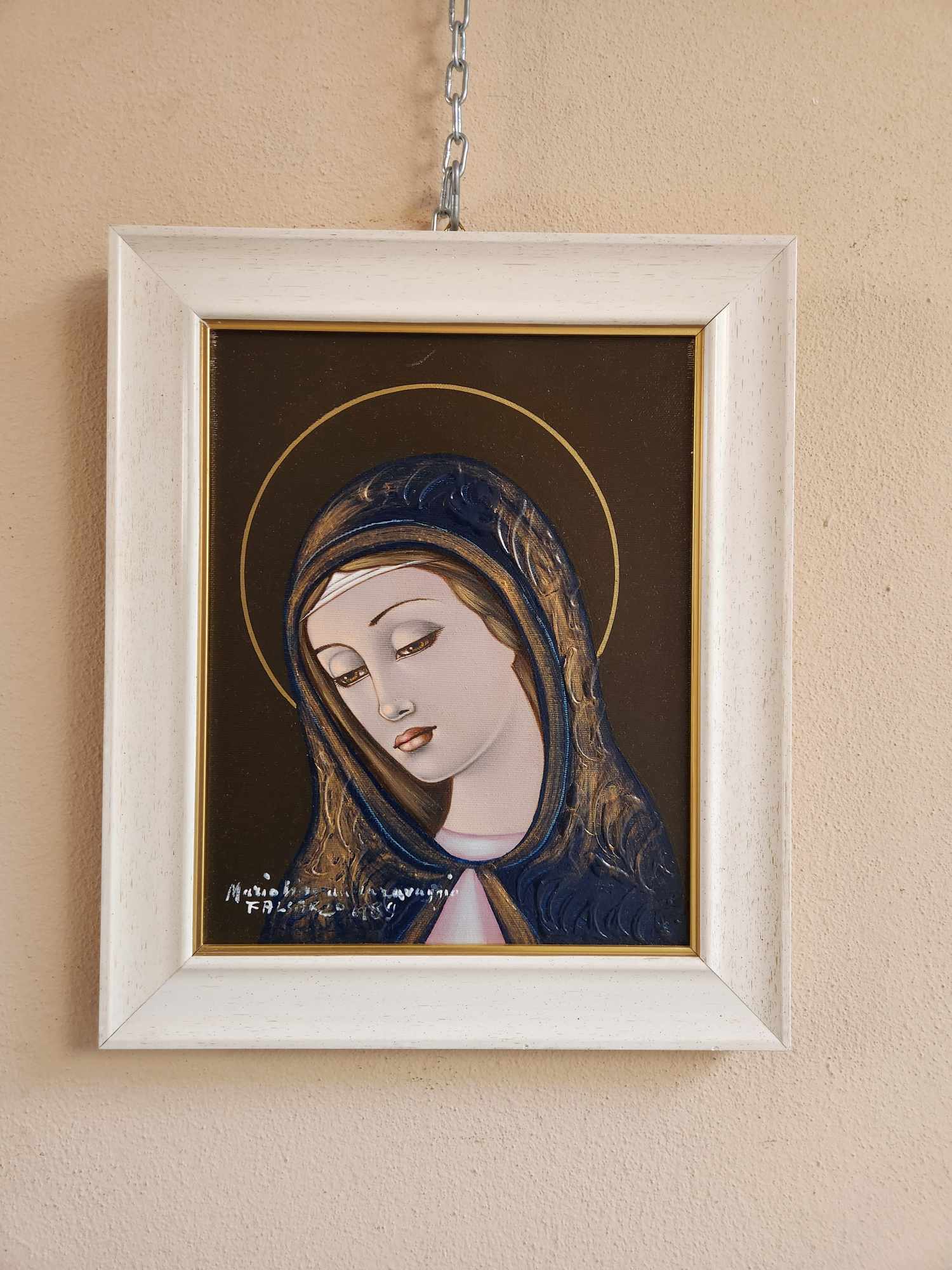 Quadro raff.Madonna pittore Mariolino da Caravaggio - immagine 3