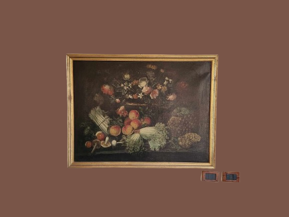 Quadro antico epoca 600 raff. Natura Morta