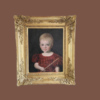 Dipinto antico raff. Bambina