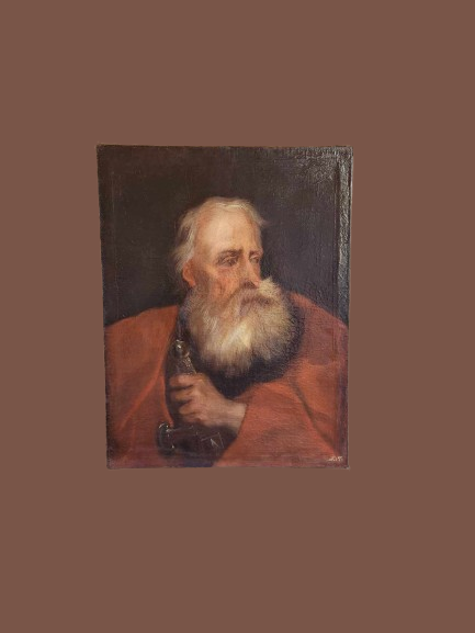 Dipinto antico raff Santo